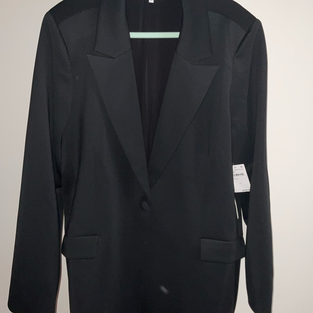 NWT Good American fitted Scuba Jacket size 20-22 black